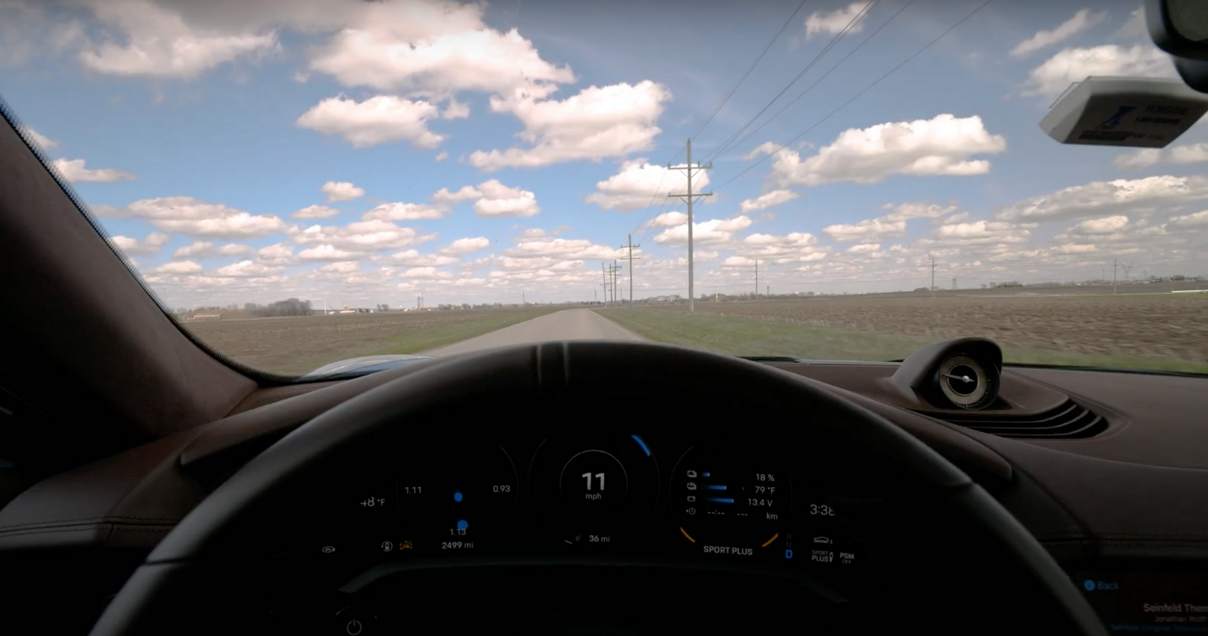 A driver's view of the Porsche Taycan Turbo S
