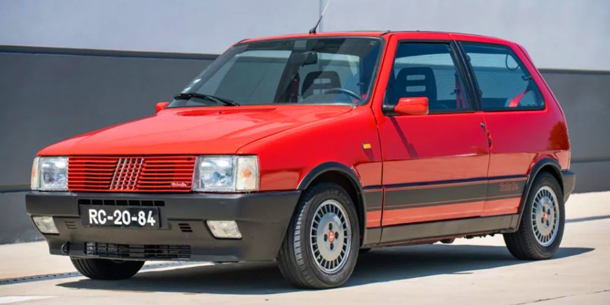 Red 1985 Fiat Uno Turbo (Mk I) - Front Angle