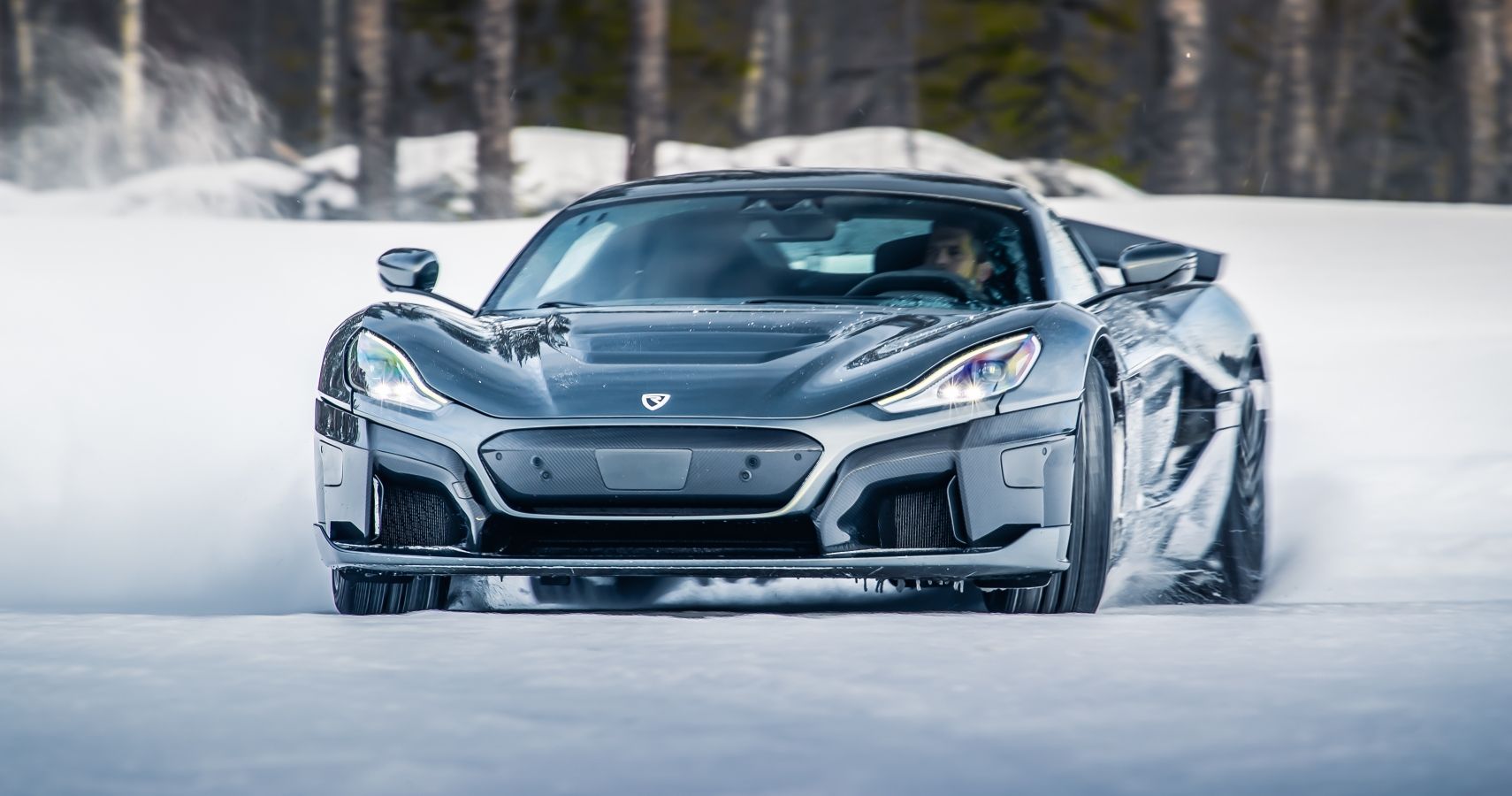 Rimac - Nevera Cold Weather Testing - Sweden - Front Quarter View