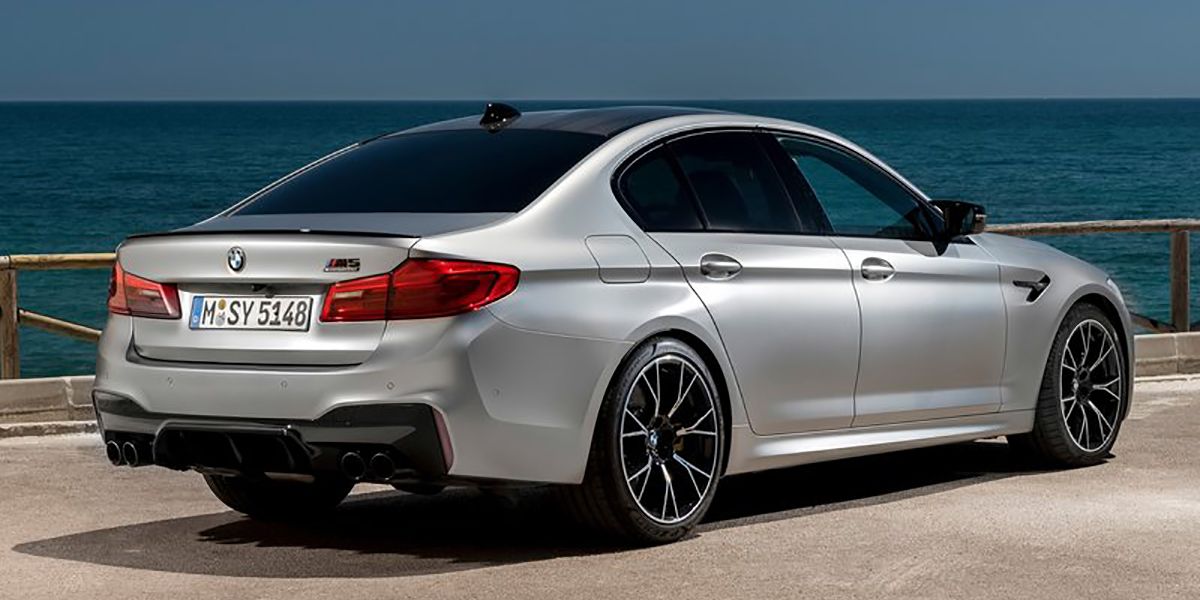 Silver 2019 BMW M5 Competition - Rearview