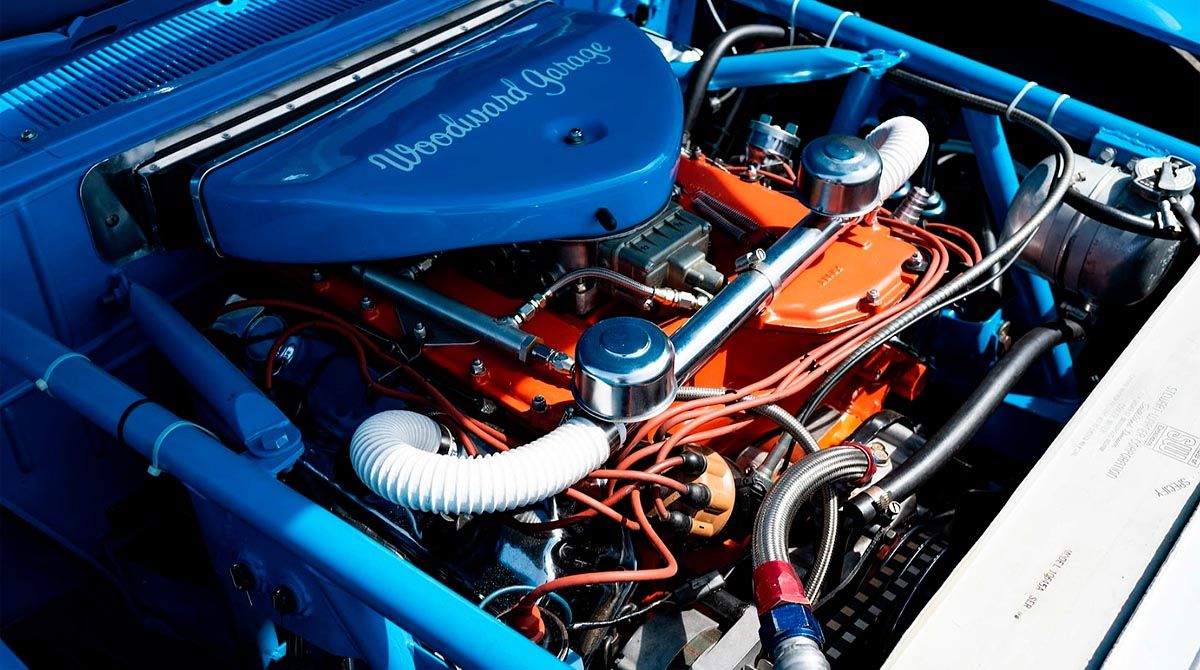 Engine Bay Of The First 200 MPH 1969 Dodge Hemi Daytona NASCAR 