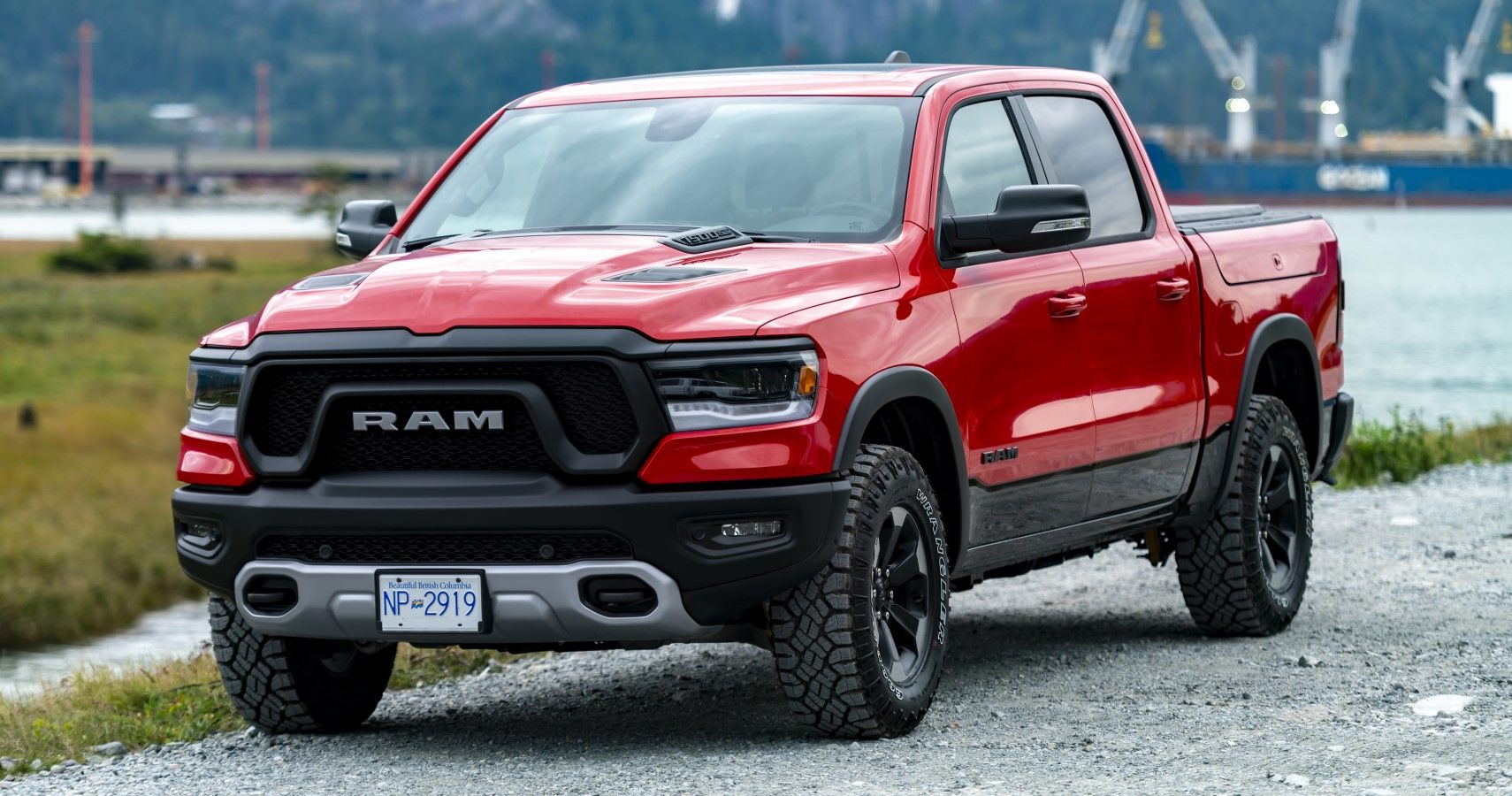 Ram 1500 Rebel from the front of the third quarter