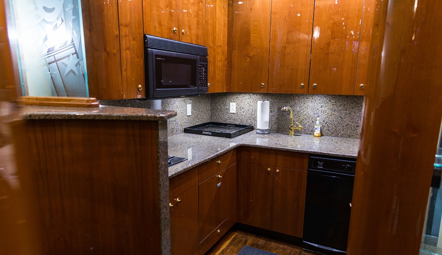 The kitchen in Mariah Carey's 2-Story RV.