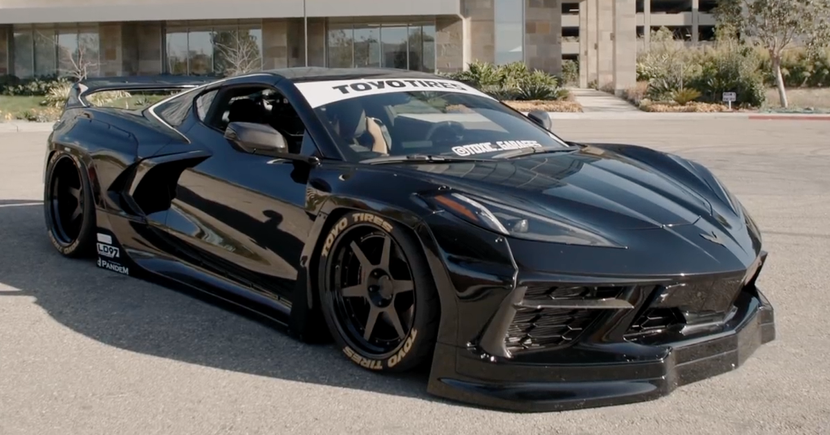 The Story Behind The World's First Bagged And Widebody C8 Corvette