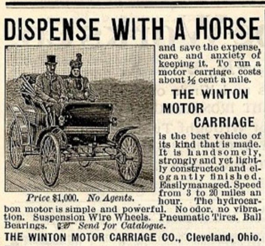 Industry Pioneers History Of The Winton Motor Carriage Company