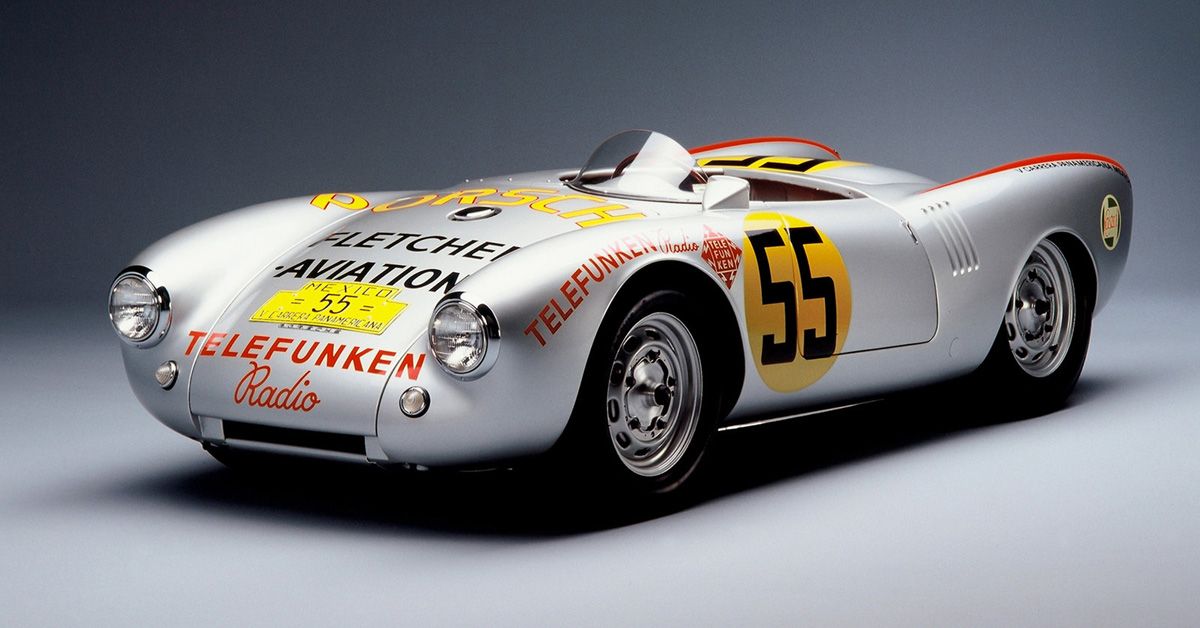 Motor central 1953 Porsche 550 2 portas Spyder 
