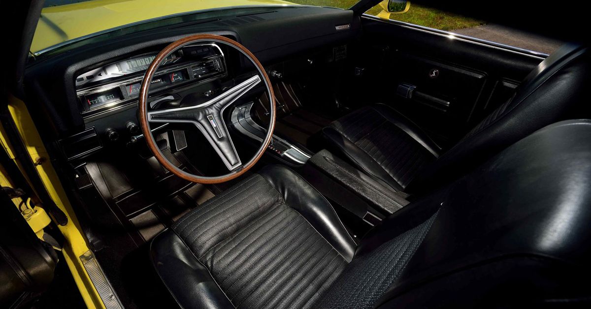 1970 Ford Torino King Cobra In Yellow Paint With A Black Interior  