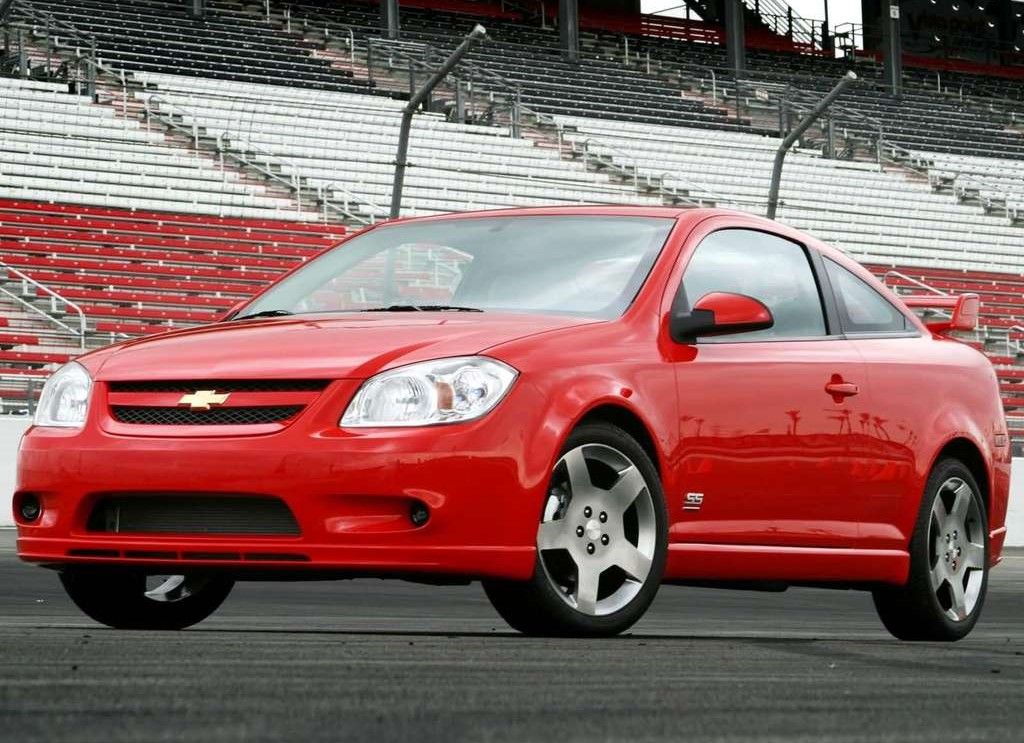 Red 2005 Chevrolet Cobalt SS Parked On Track