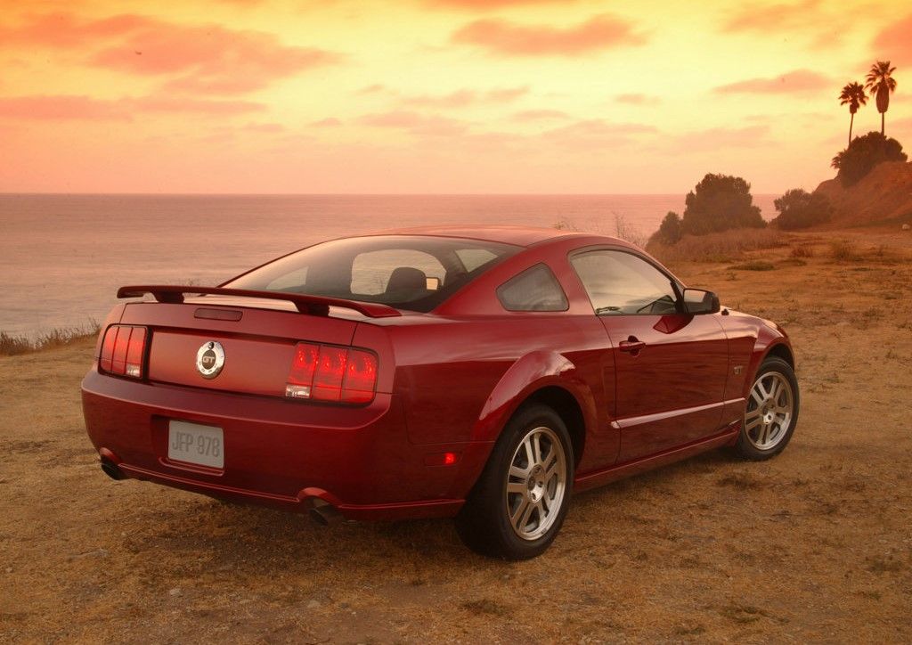 Red 2005 Ford Mustang GT