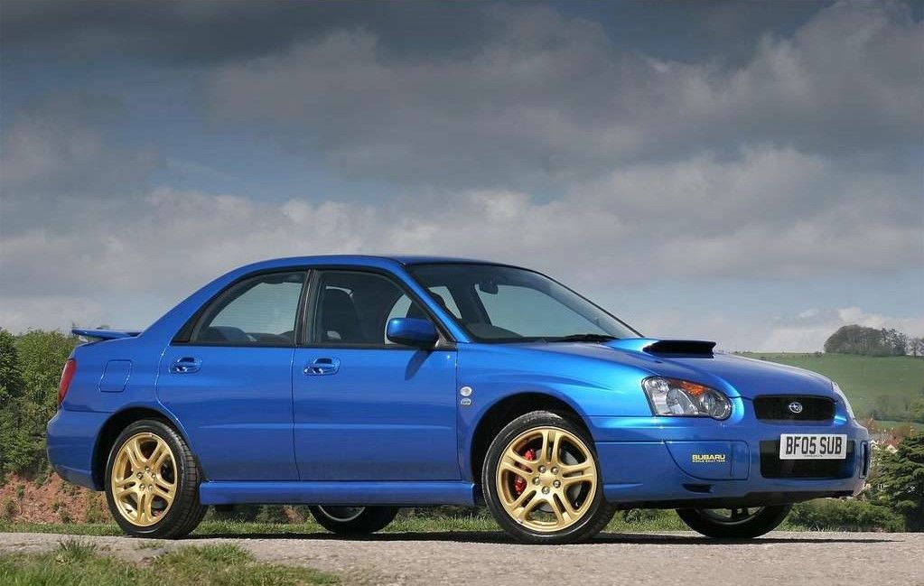 Blue 2005 Subaru Impreza WRX 300