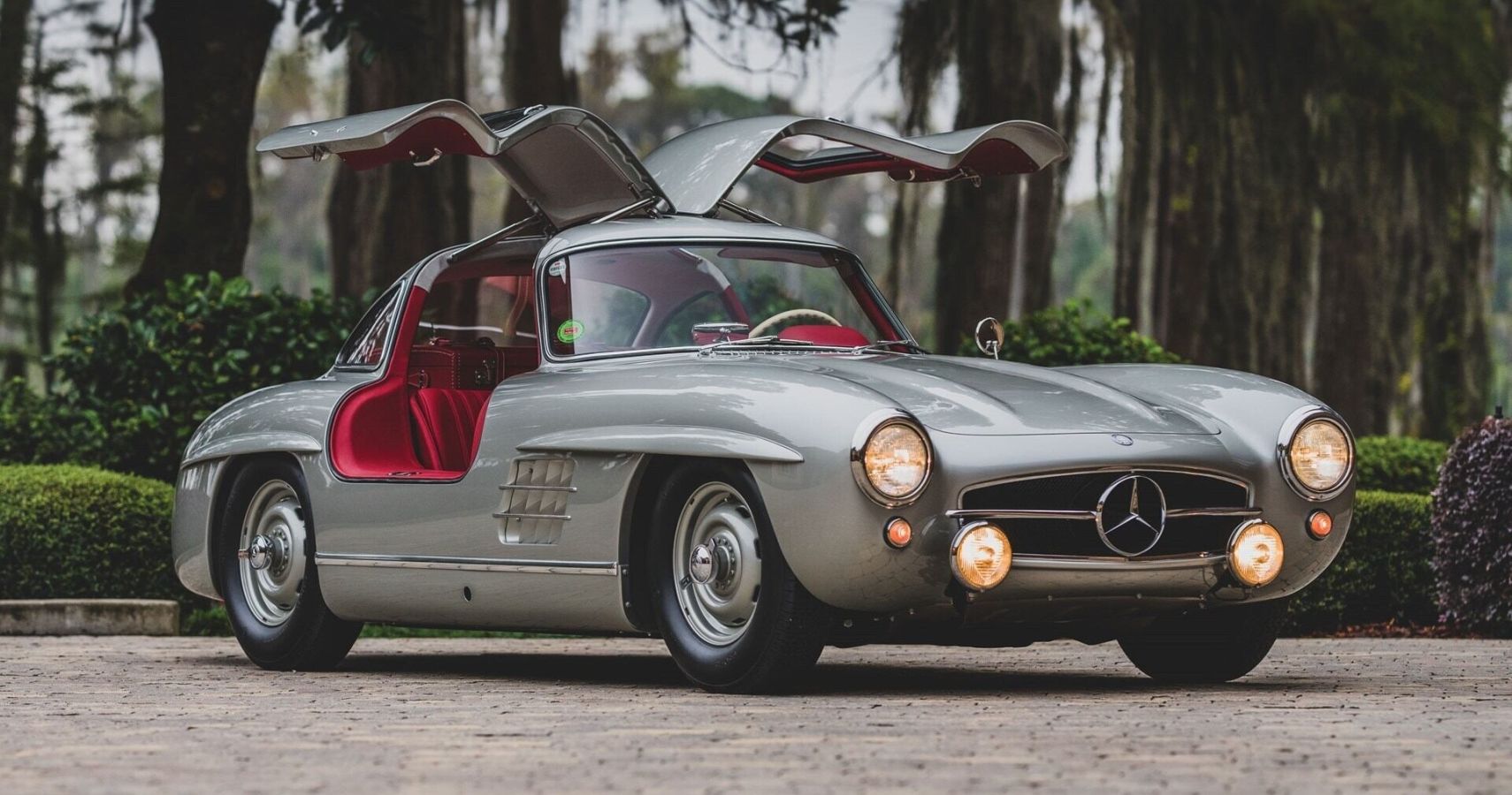 1955 Mercedes-Benz 300 SL Alloy Gullwing Auction Full Front View