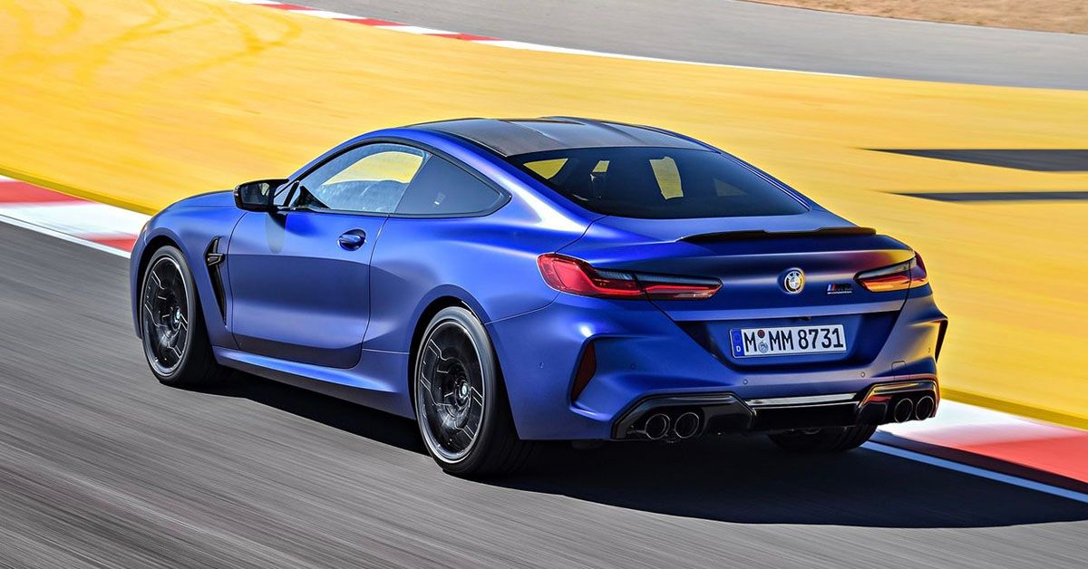 BMW M8 Competition rear dynamic on track