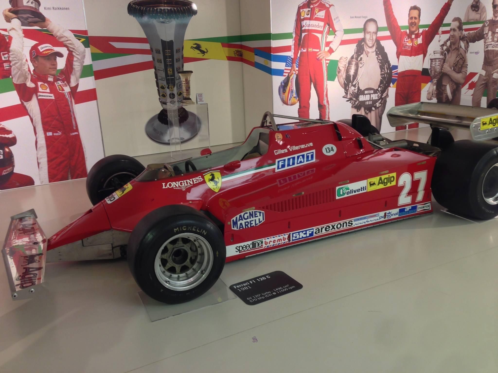 Ferrari Formula 1 car of Canadian driver Gilles Villeneuve.