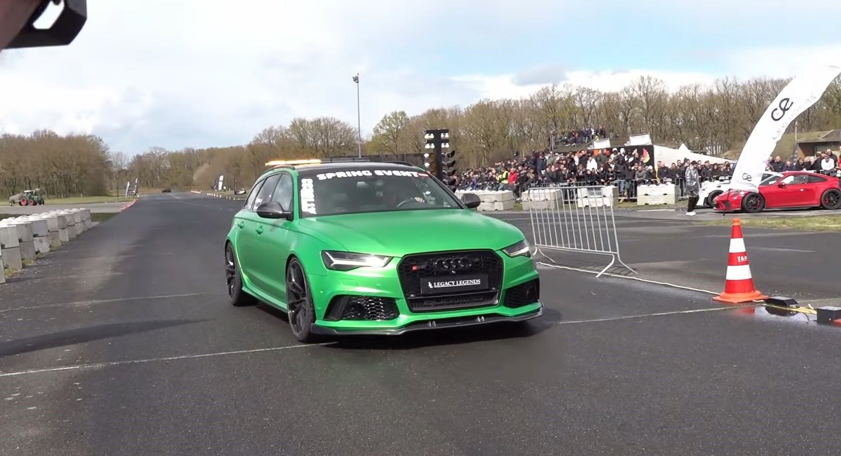 ABT Audi RS6, neon green, front quarter view