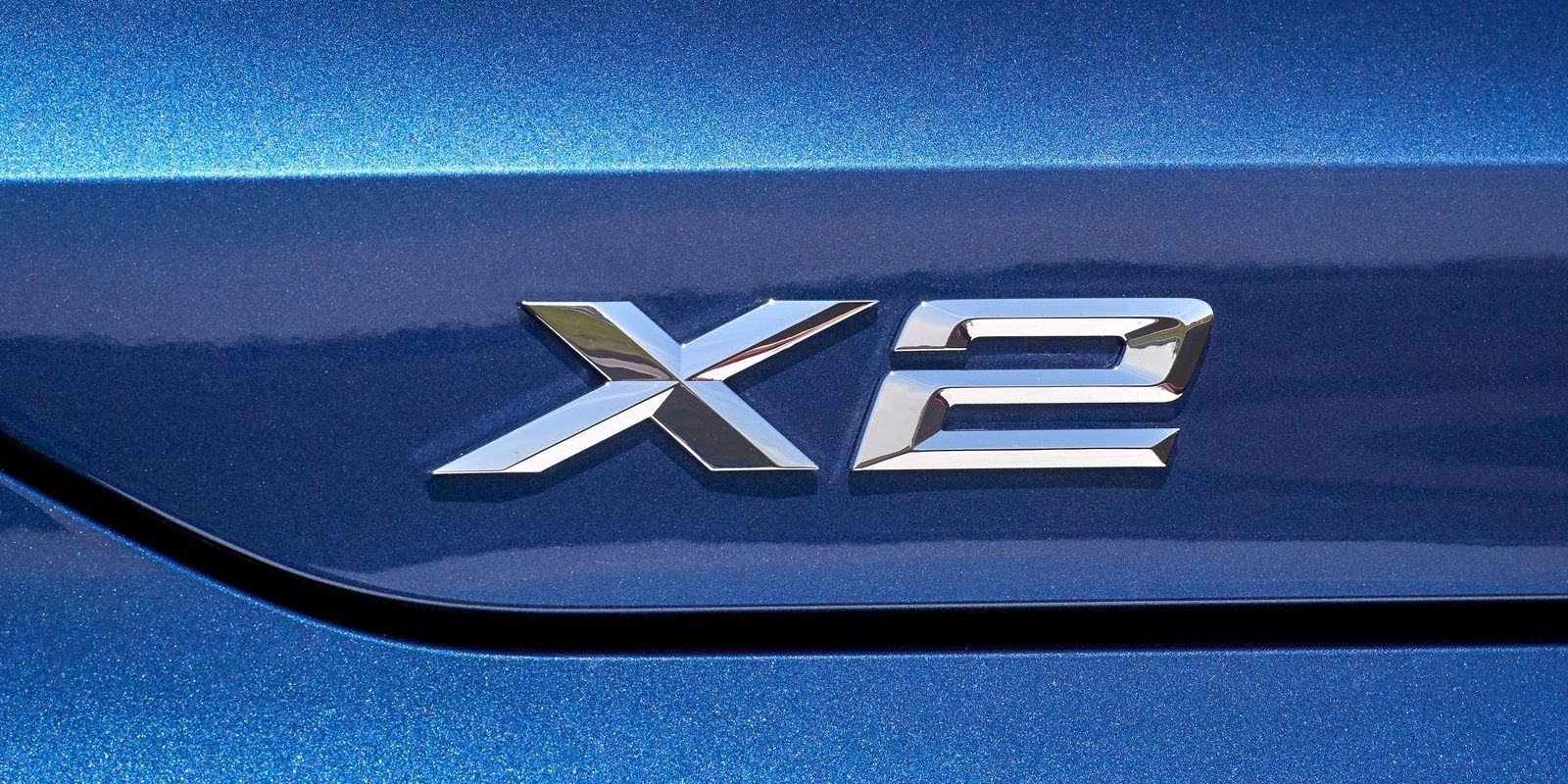 BMW X2 badge closeup
