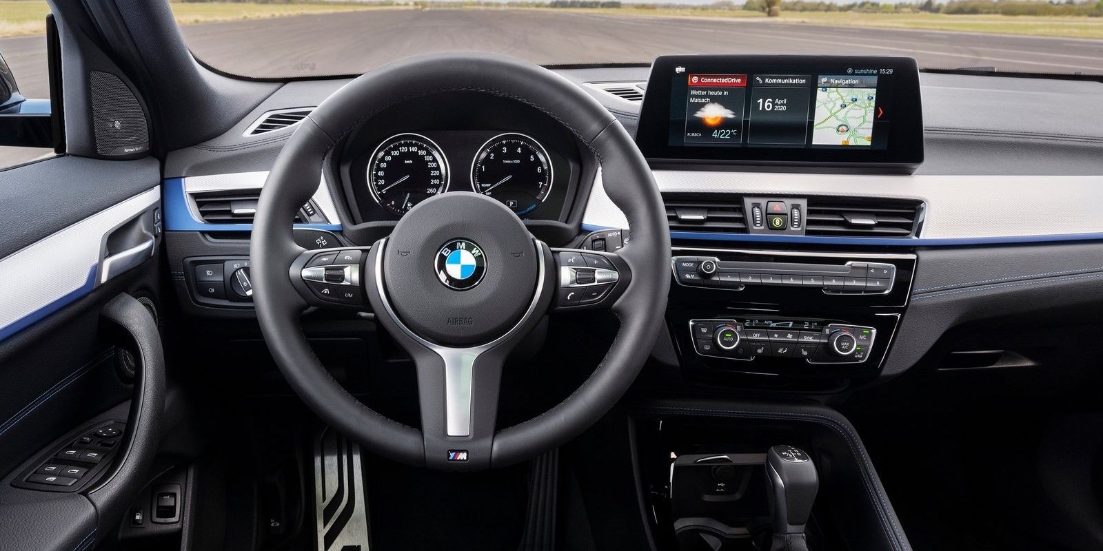 BMW X2 steering wheel dashboard