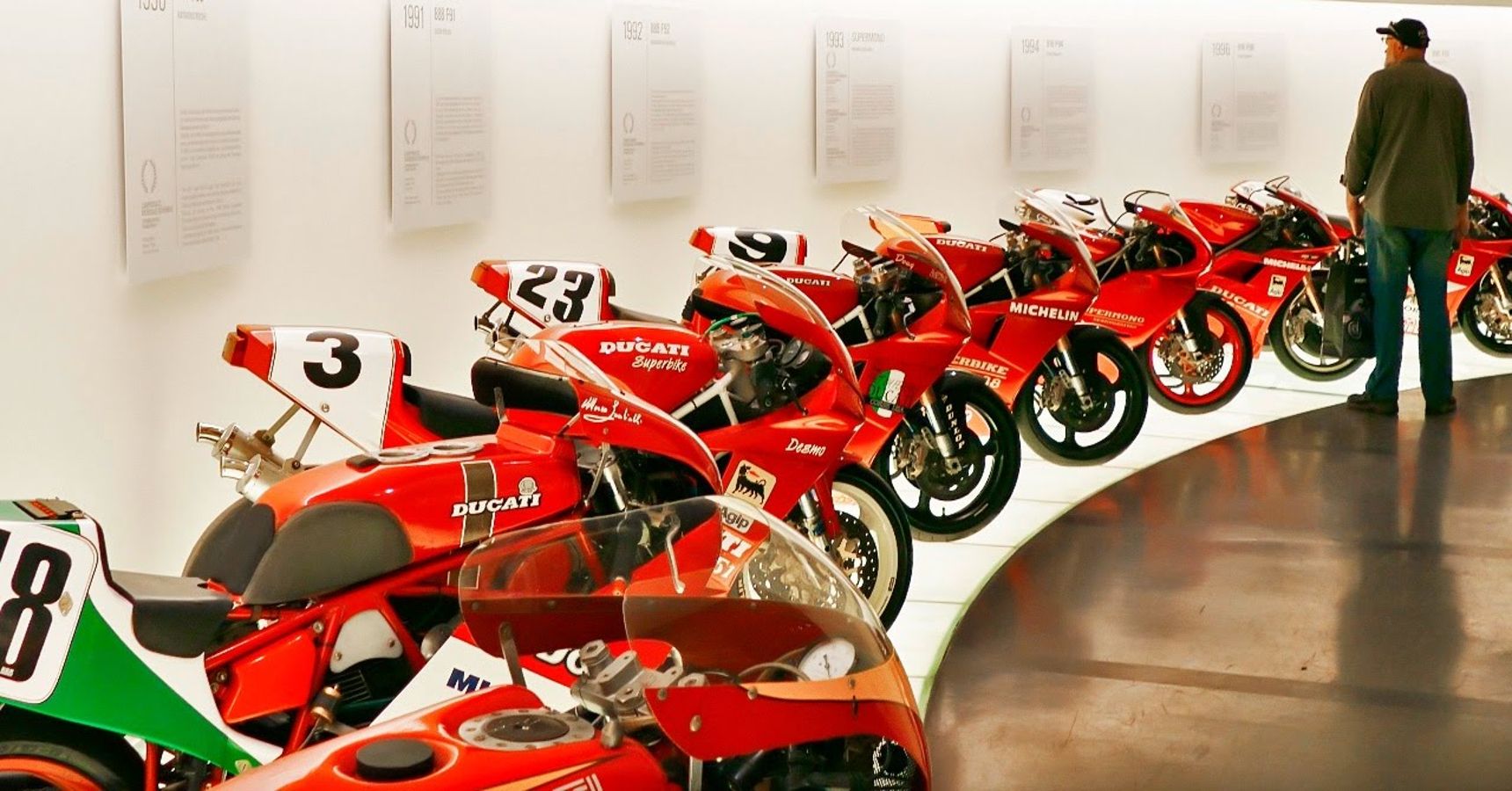 Ducati's Museum features a range of stunning Ducati bikes.