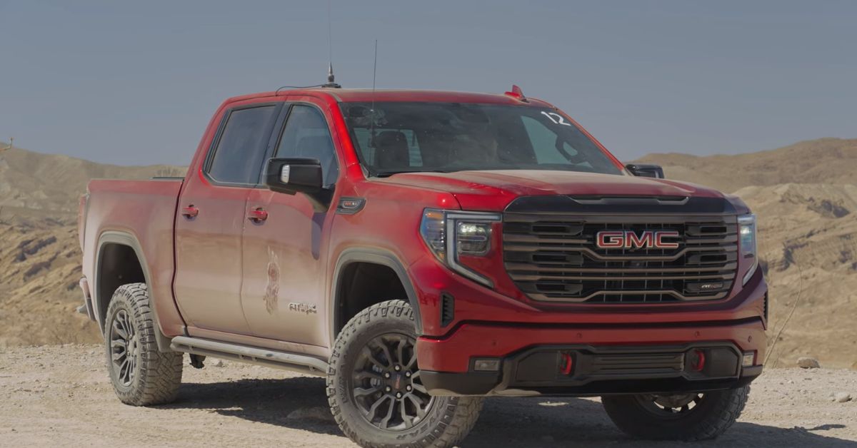 Emdunds Cars YouTube Channel GMC Sierra AT4X Red Front Side