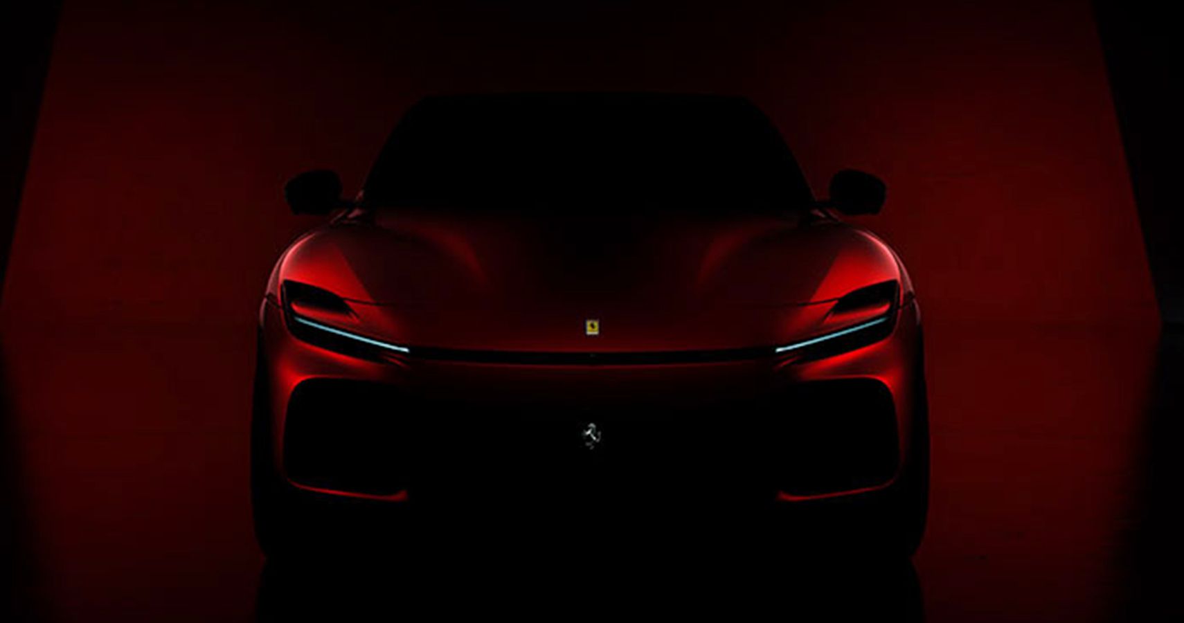 red Ferrari Purosangue SUV teaser image