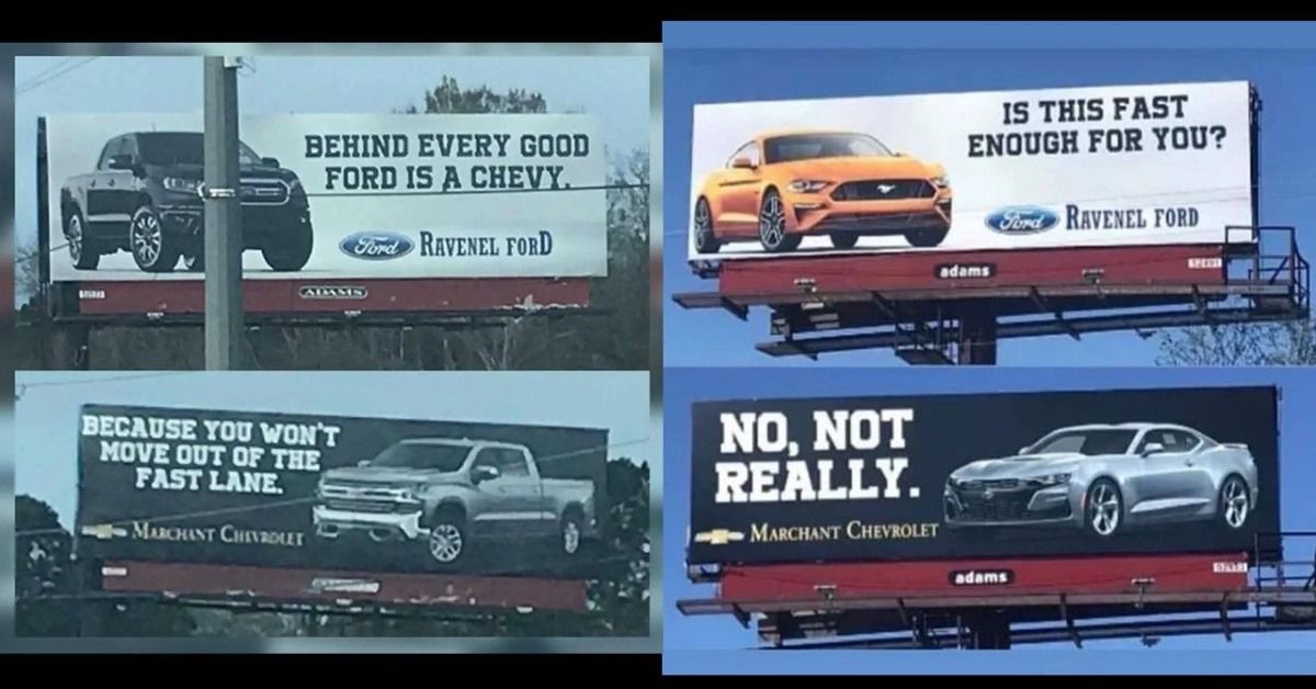 Ford Vs Chevy Billboard Ads
