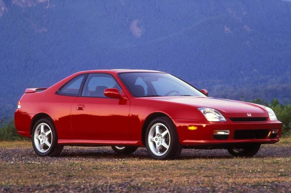 Honda Prelude FIth Generation Front Quarter View Red On Grass