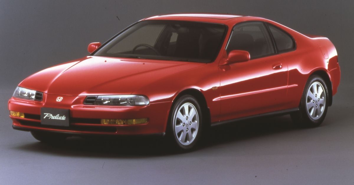 Honda-Prelude Fourth Generation Front Quarter View In Red