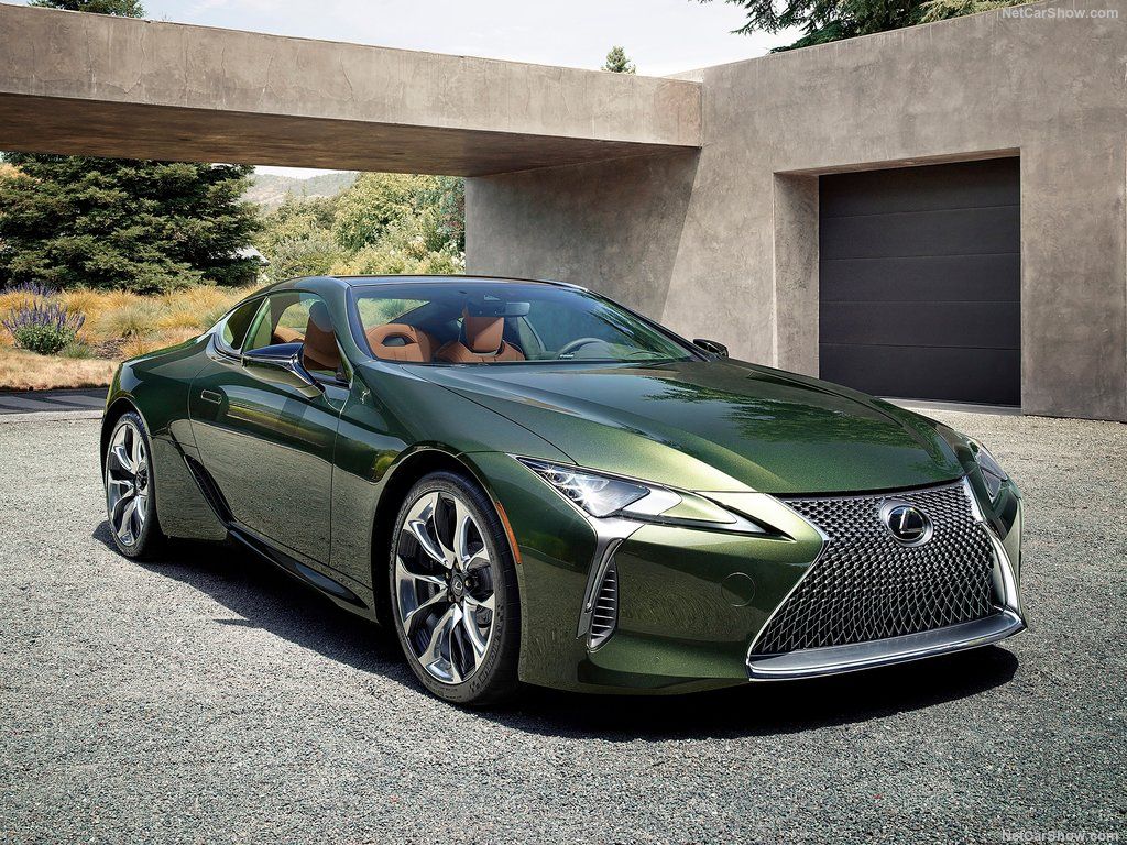 Green Lexus LC 500 Inspiration Series Parked Outside