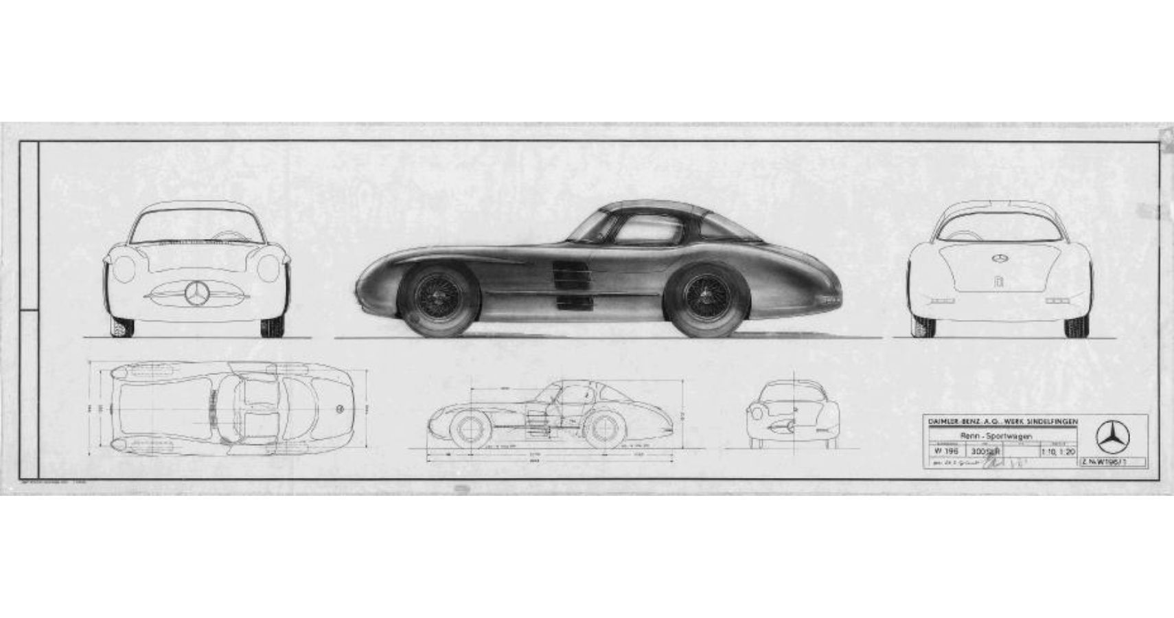Mercedes-Benz 300 SLR Uhlenhaut drawing
