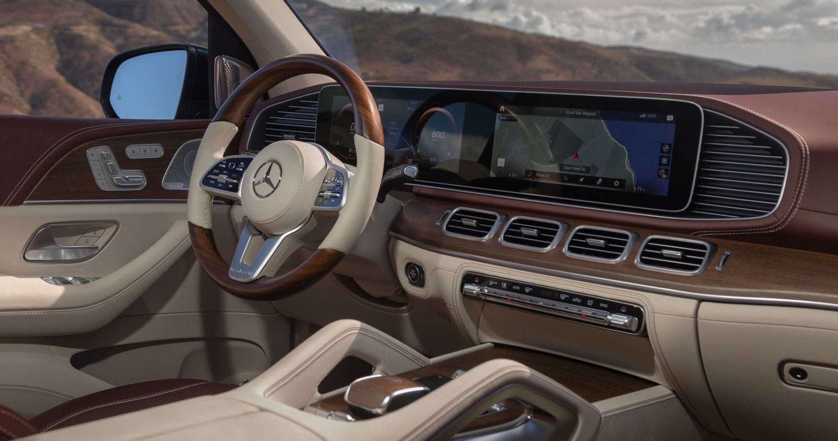 Mercedes-Maybach GLS interior dashboard layout view