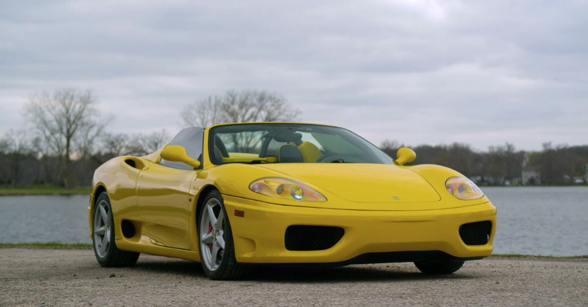 Ferrari 360 Modena, yellow, front quarter view