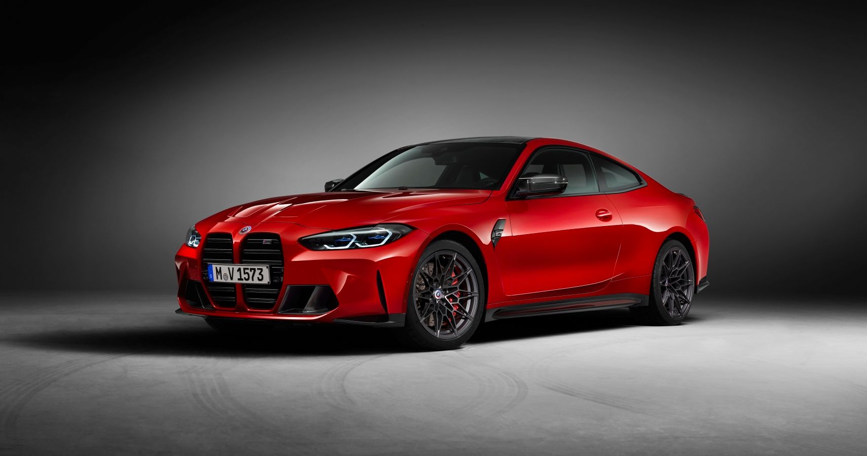 BMW M4 50 Jahre Edition front view in red