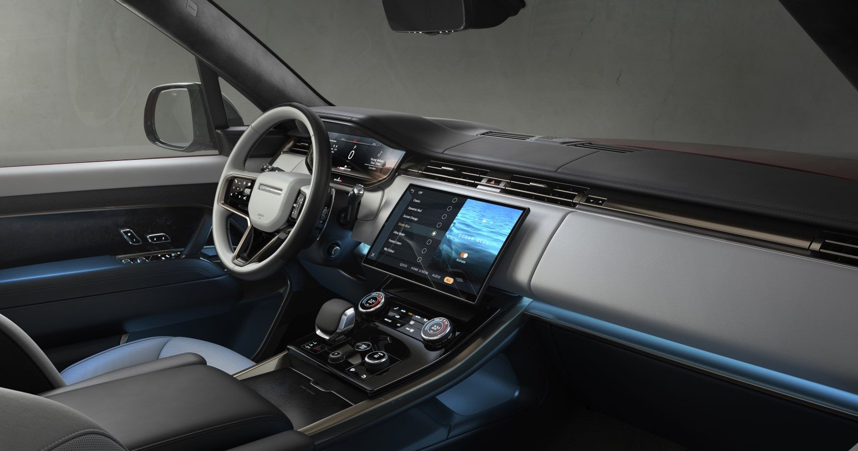 2023 Range Rover Sport interior dashboard layout view