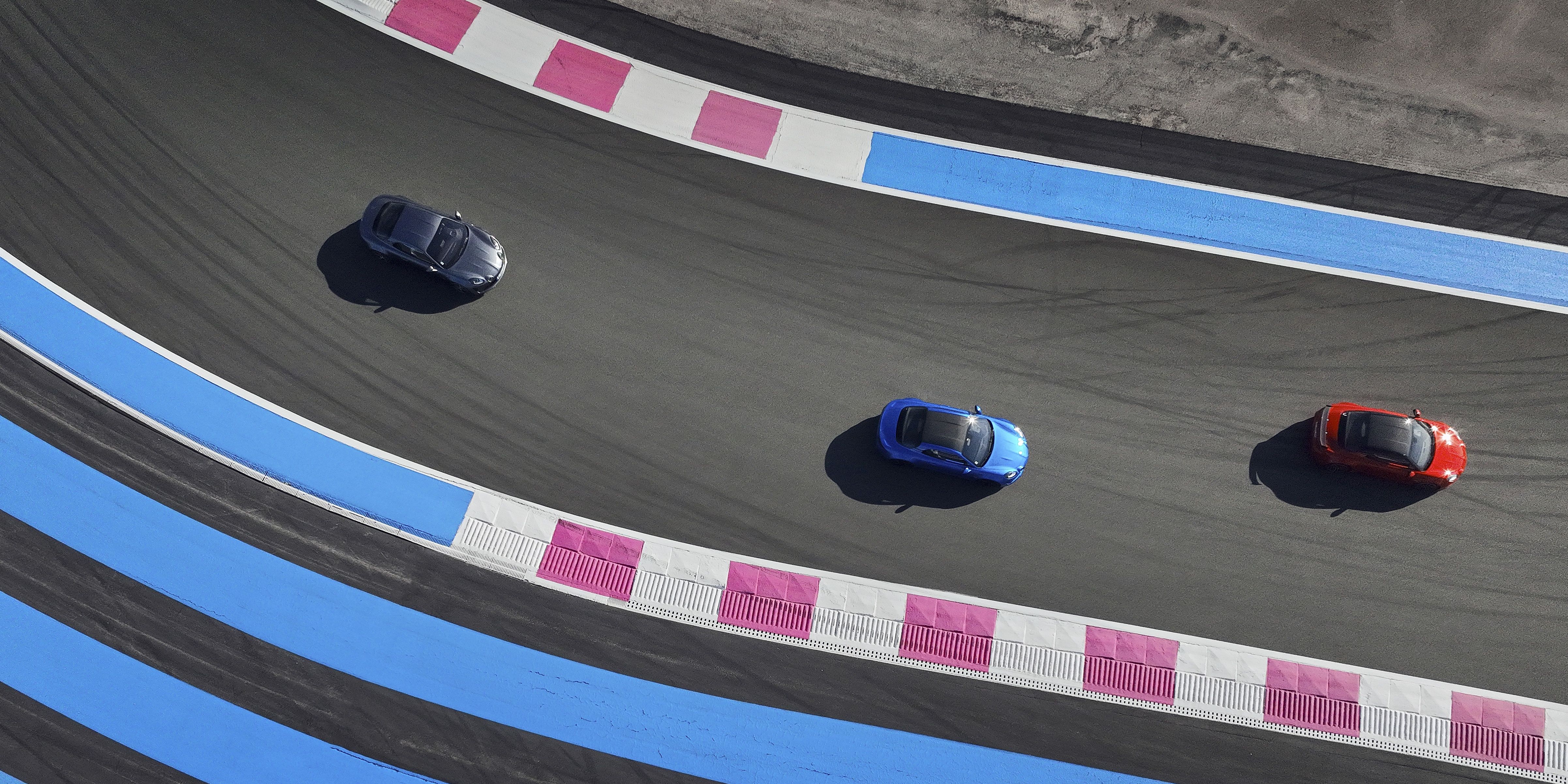 Alpine A110 on the track