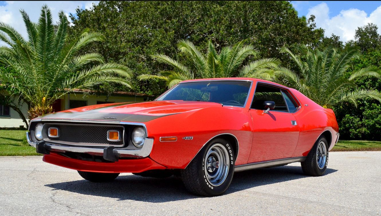 Red 1973 AMC Javelin - Front Angle