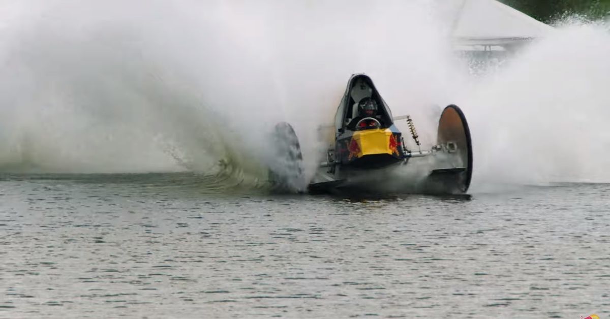 Red Bull YouTube Channel Swamp Buggy on water front view