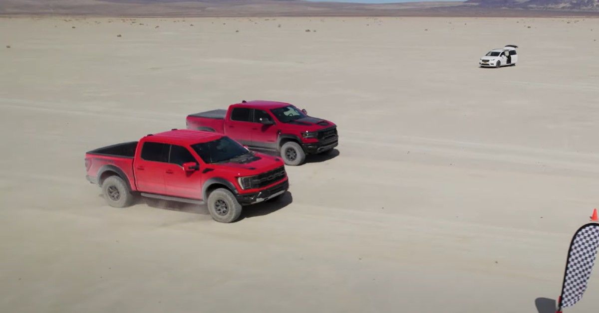 Playing In The Dirt With A Ram TRX And A Ford F-150 Raptor