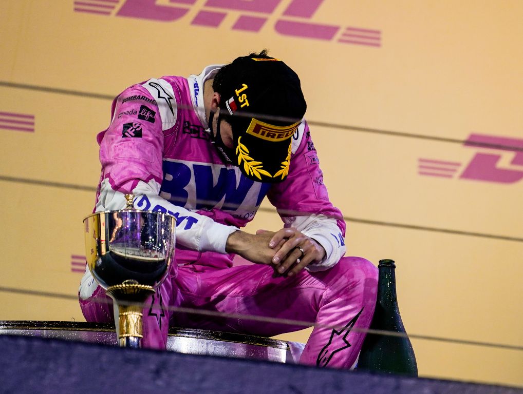 Sergio-Perez-podium-Sakhir
