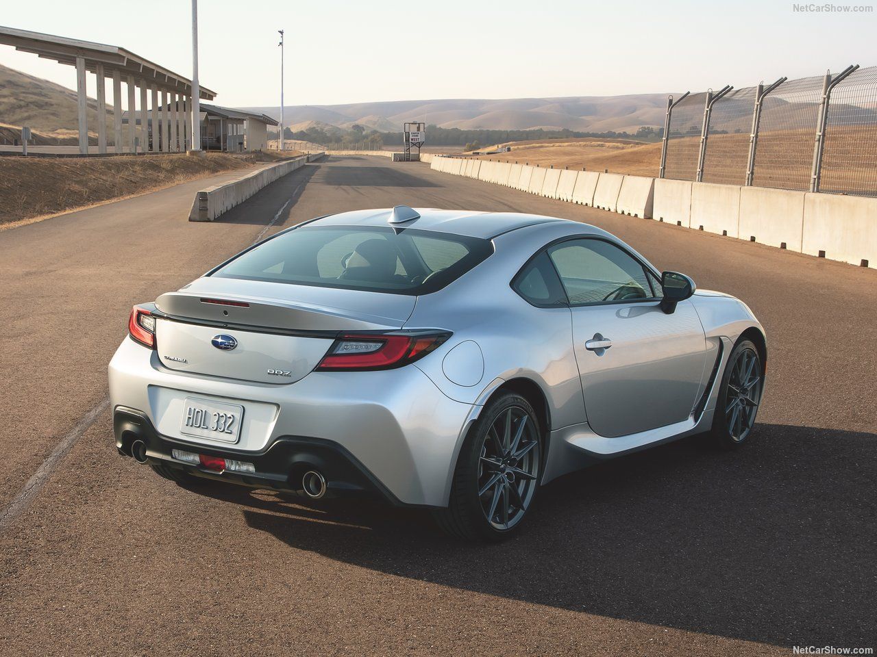 Silver 2022 Subaru BRZ Parked On A Track