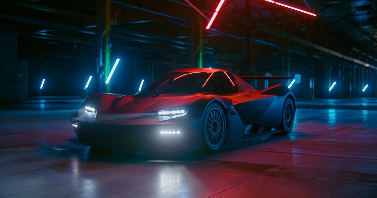 The 2020 KTM X-BOW GTX displayed as a concept car.