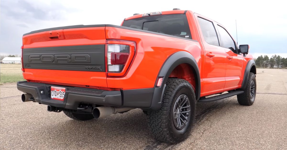 The Fast Lane Truck YouTube Channel 2022 Ford F150 Raptor rear side view