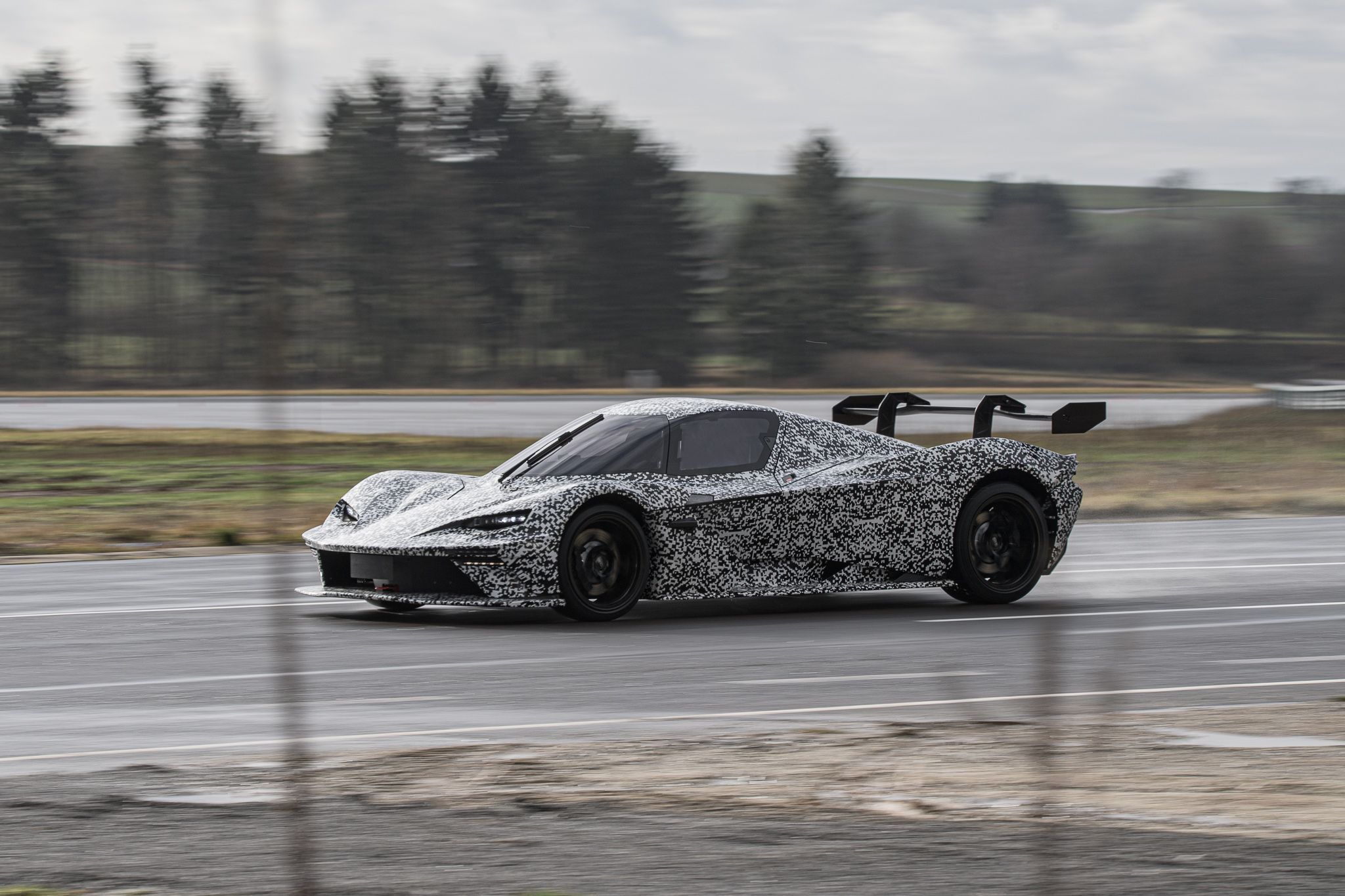 The road-going version of the KTM X-BOW GT2 spotted on a test track.