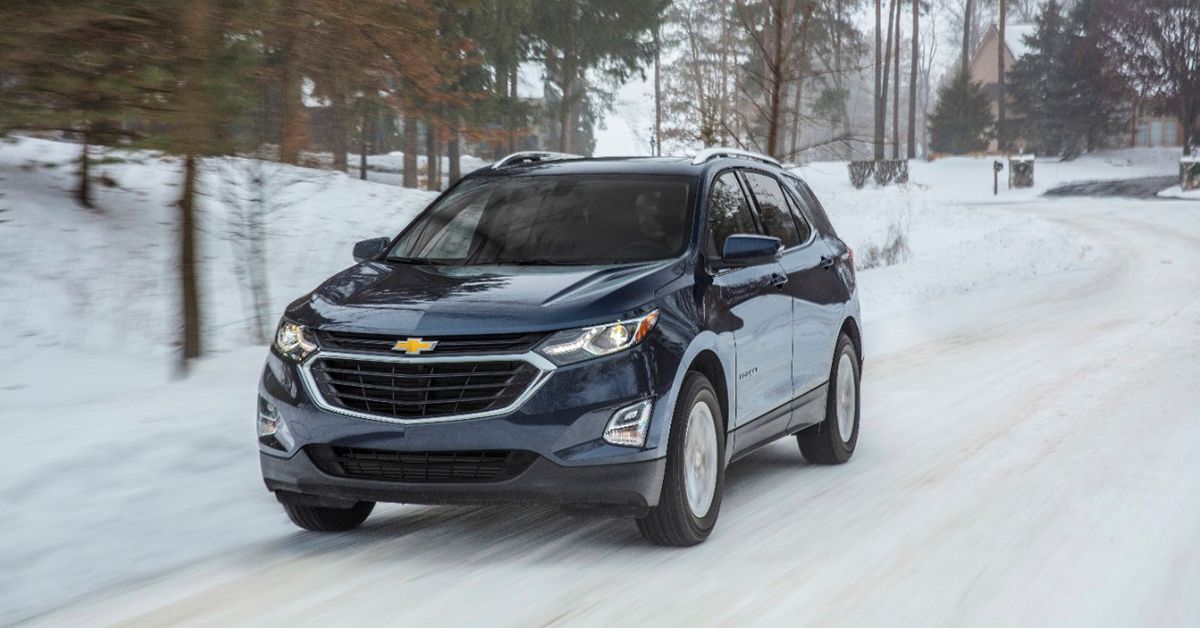 2018 Chevrolet Equinox on a snowy road