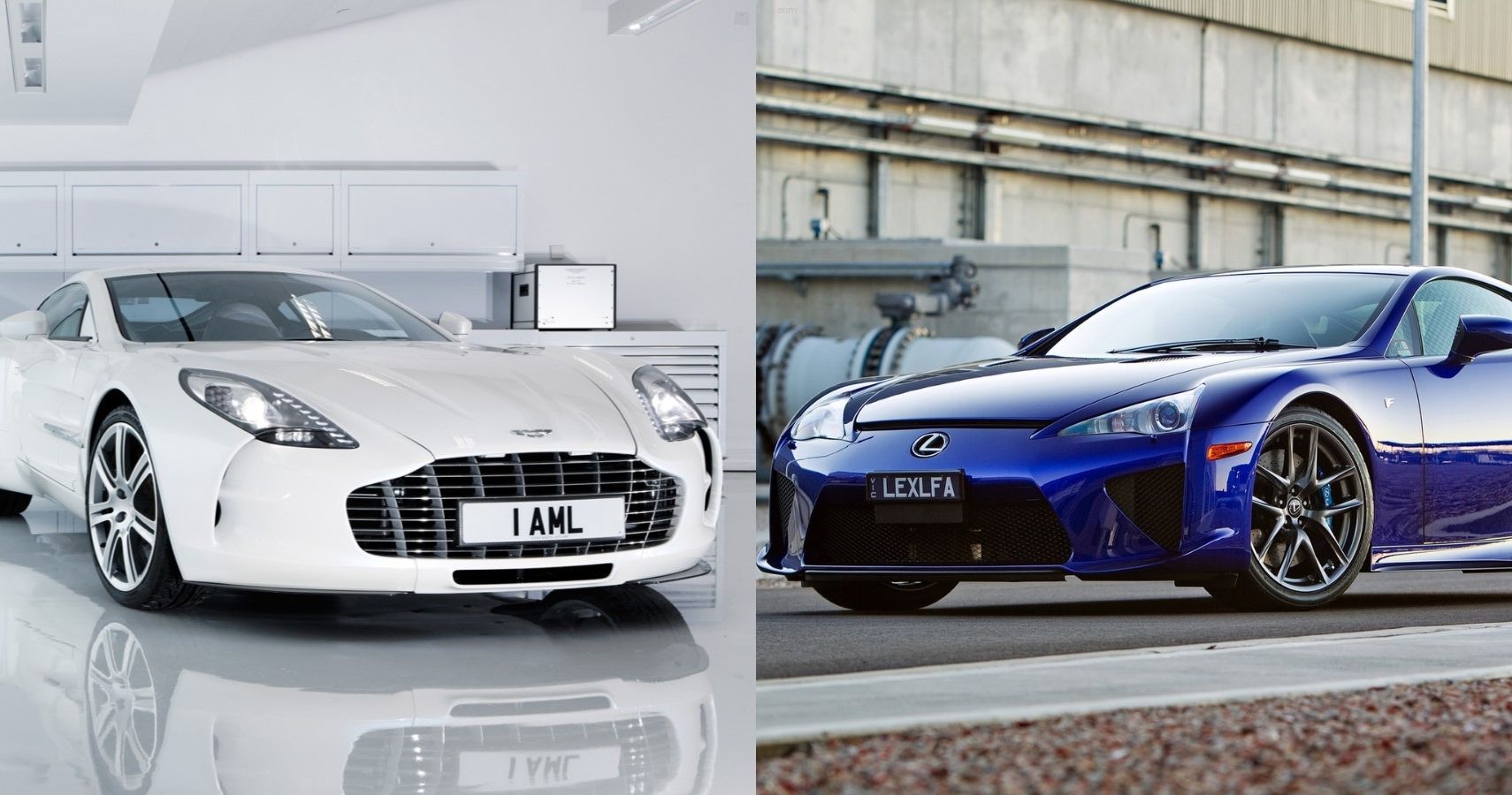 Aston Martin One-77 and Lexus LFA side-by-side comparison