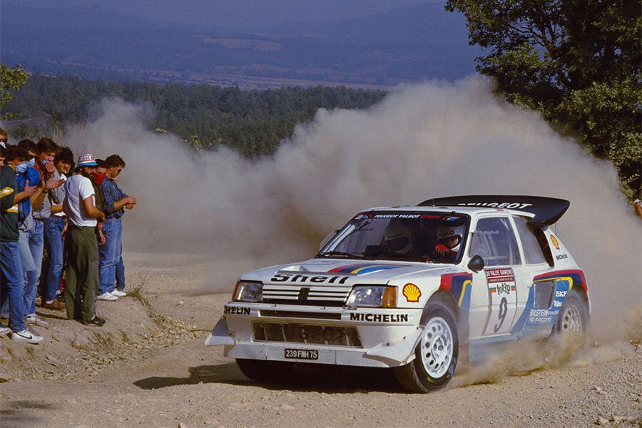 Peugeot 205 Turbo 16 On A Rally Stage
