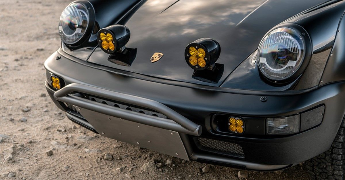 Porsche 911 Safari Sportsman front fascia close-up view