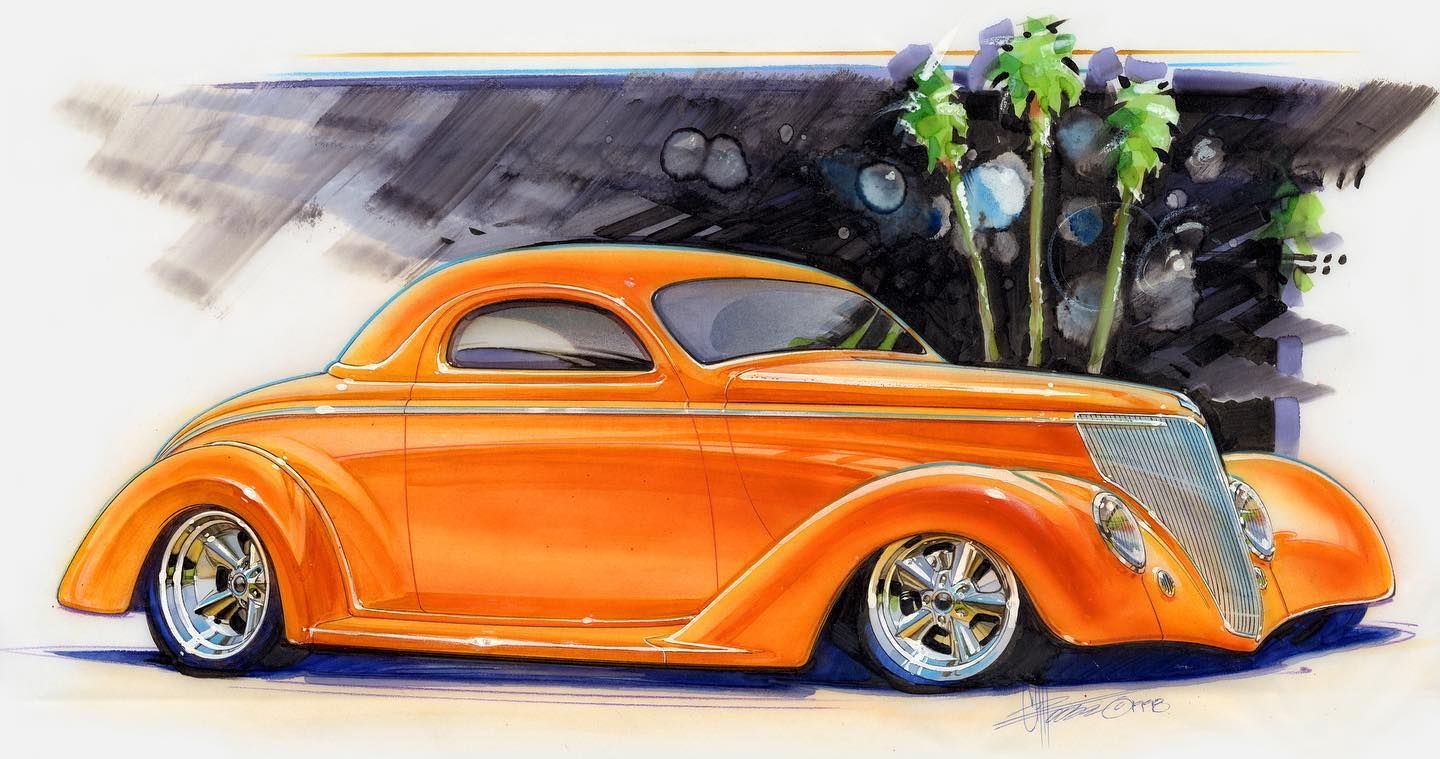 1936 Ford Coupe rendering by Chip Foose 