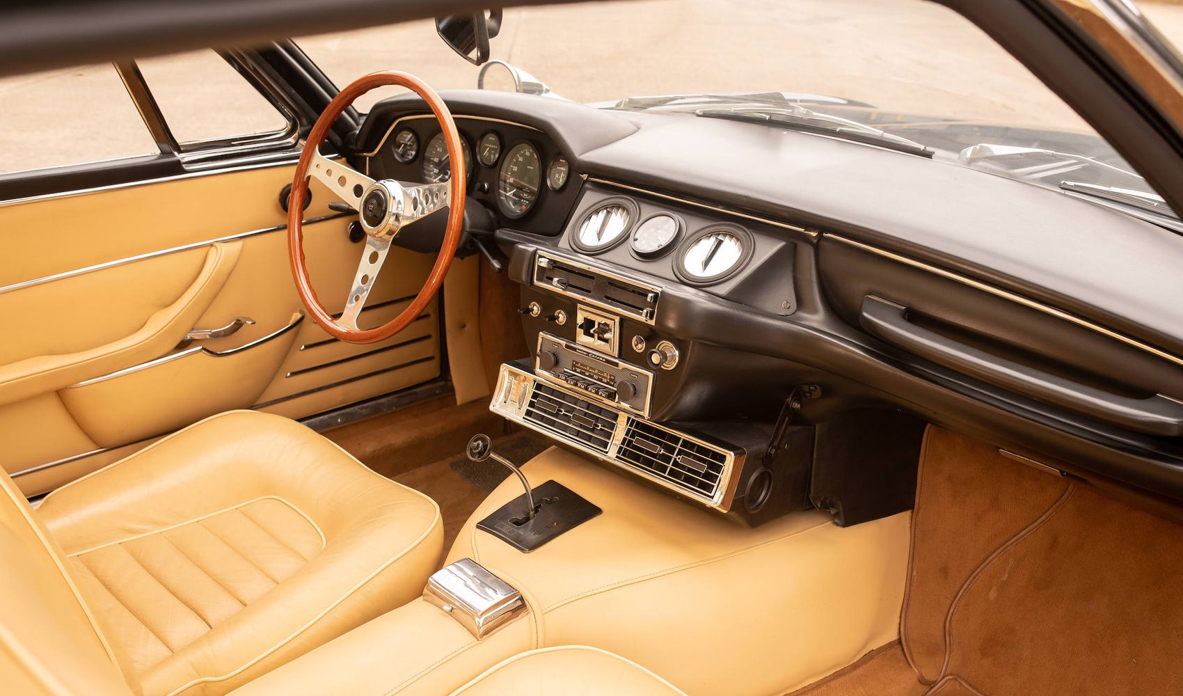 Uber-Rare 1969 Monteverdi 375S Coupe With Renewed Interior, beige, inside