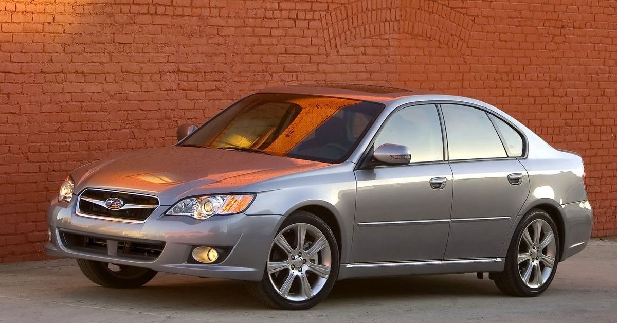 2008 Grey Subaru Legacy front view 