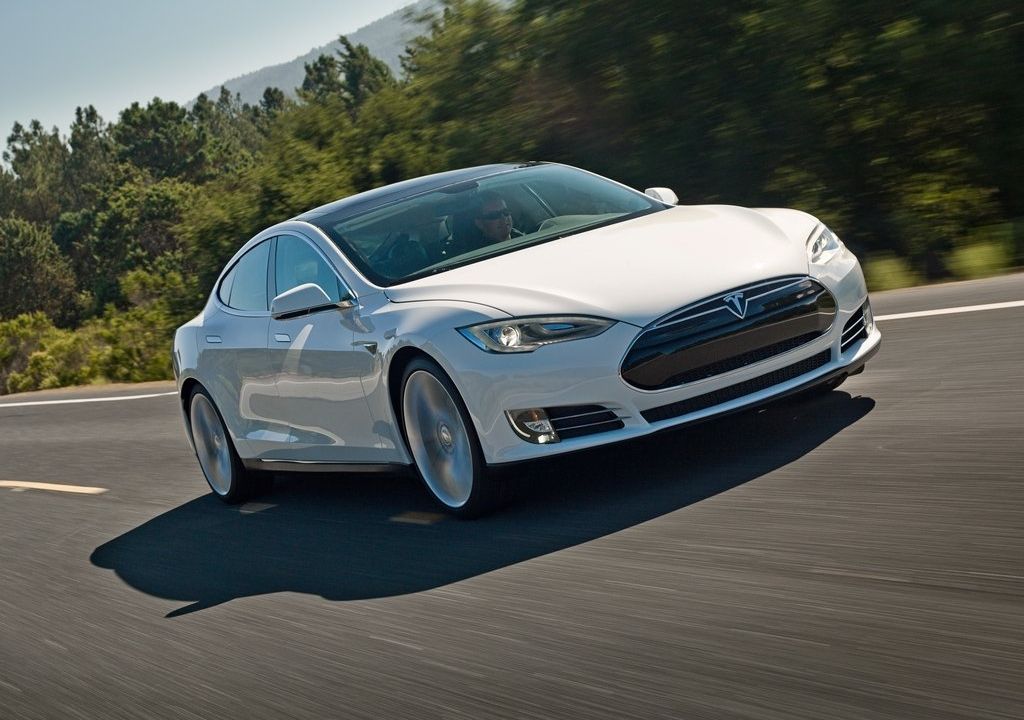 2013 Tesla Model S On The Road