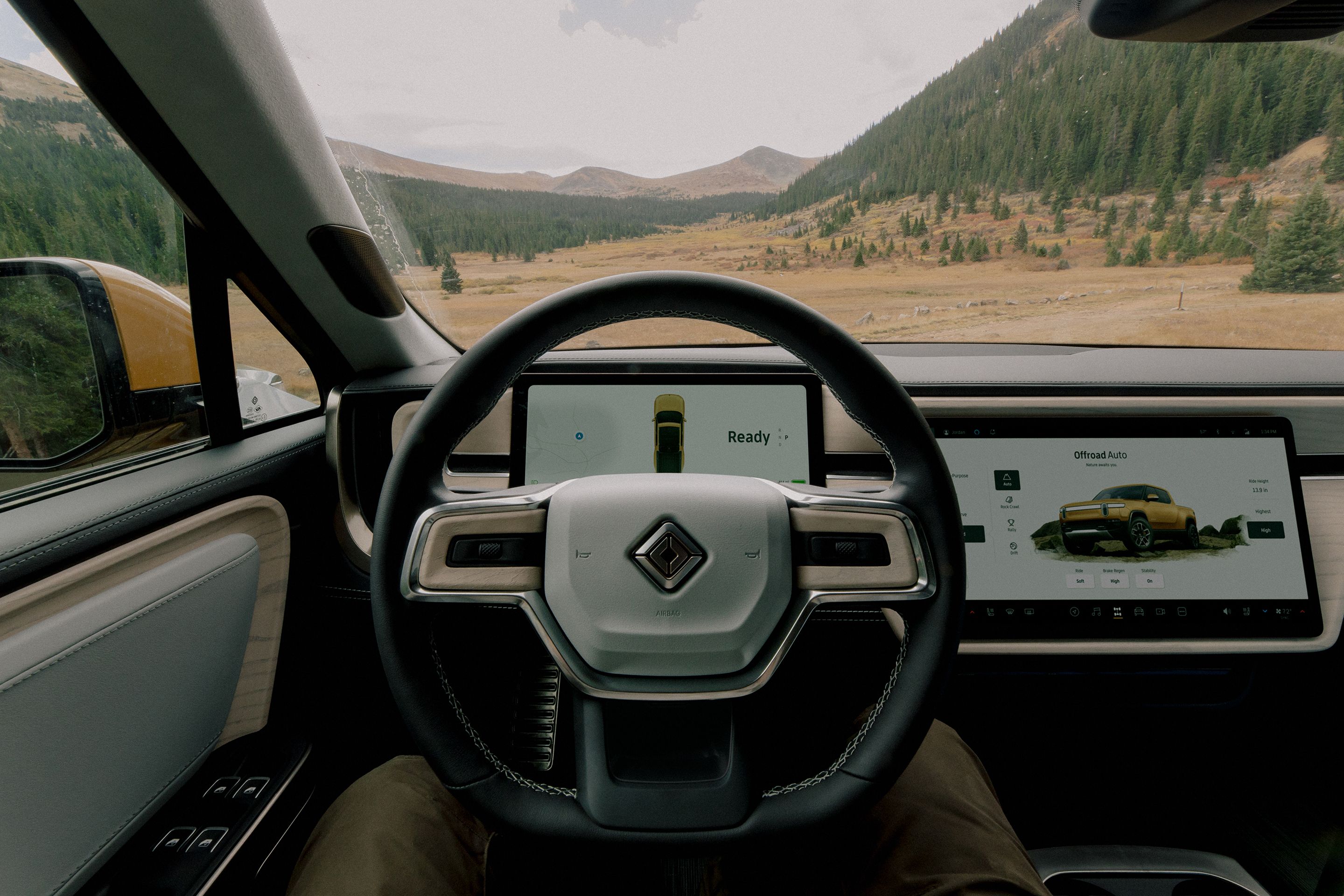 Behind the wheel of the 2022 Rivian R1T.